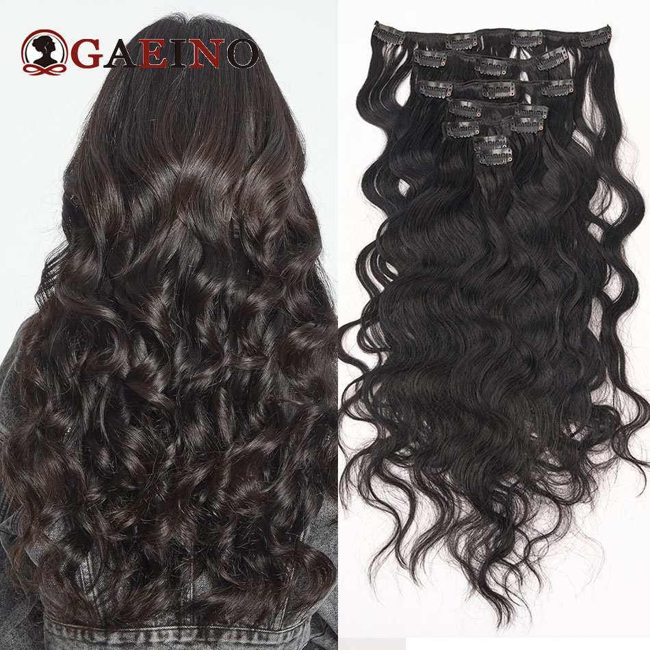 Seamless Clip In Hair Extensions Human Hair - 12A Naturalne Falowane Doczepy do Włosów