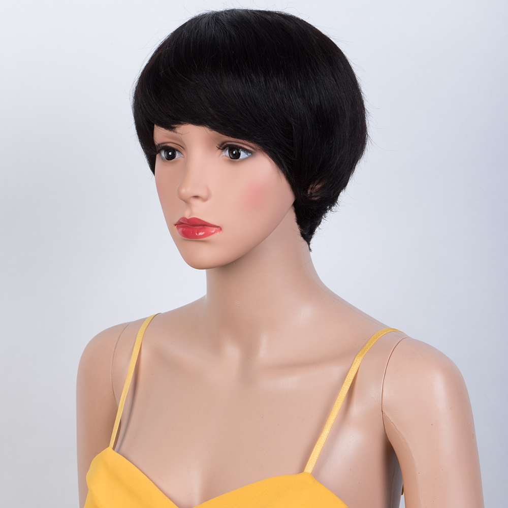 Krótka Prosta Peruka Bob Pixie – Short Pixie Cut Wig Human Hair Cheap recenzja i cena