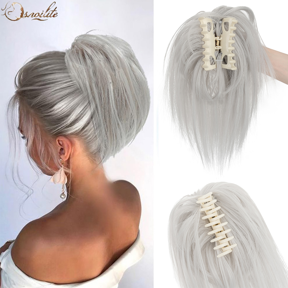 Snoilite syntetyczny prosty kl – Claw Clip Messy Bun Hair Piece recenzja i cena