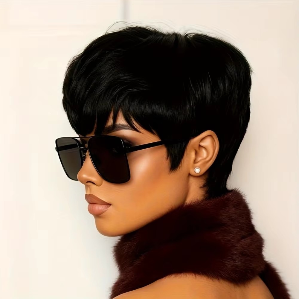 Peruka damska z krótkimi włosa – Short Pixie Cut Wig Human Hair Cheap recenzja i cena