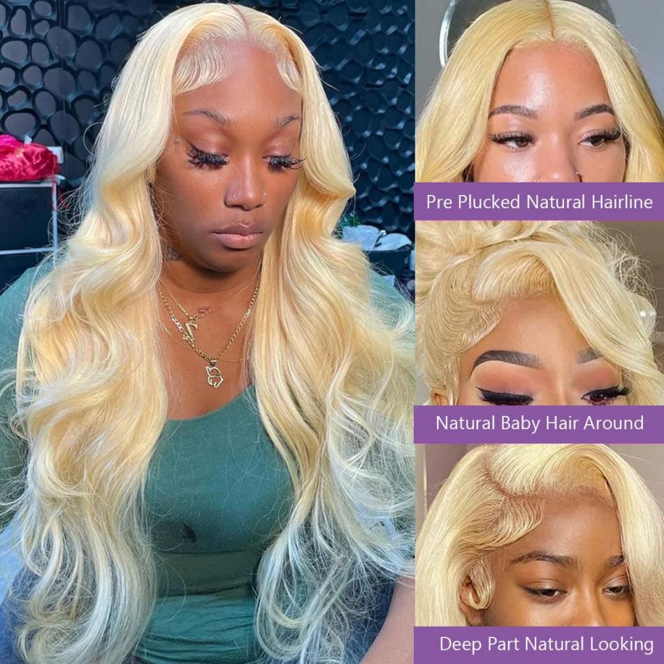 Peruki z ludzkich włosów 13x6  – 613 Blonde Body Wave Lace Front Wig recenzja i cena
