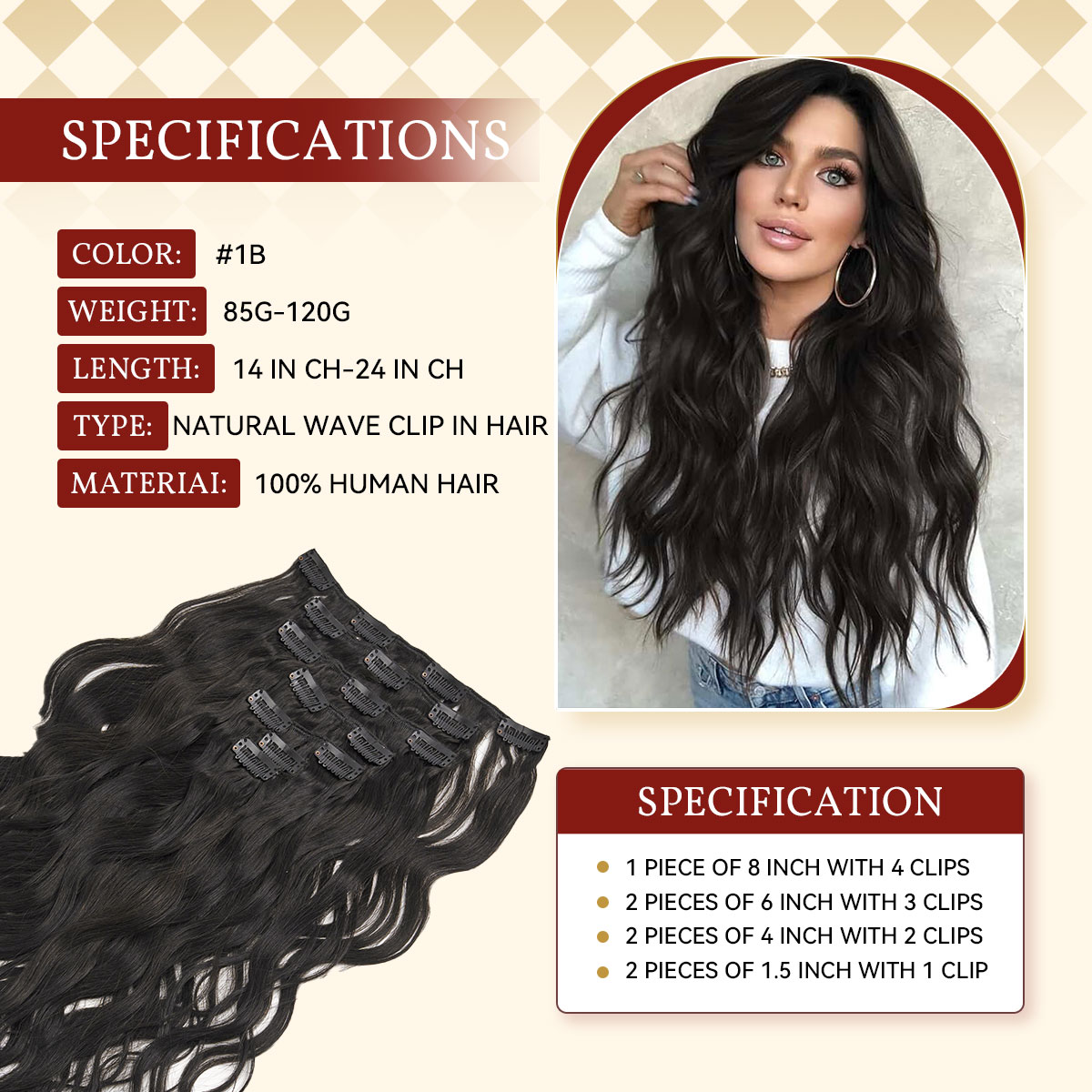 12A Naturalne Falowane Doczepy – Seamless Clip In Hair Extensions Human Hair recenzja i cena