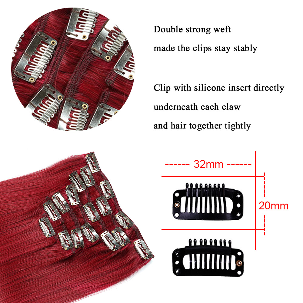 Clip In Hair Extensions Real H – Seamless Clip In Hair Extensions Human Hair recenzja i cena