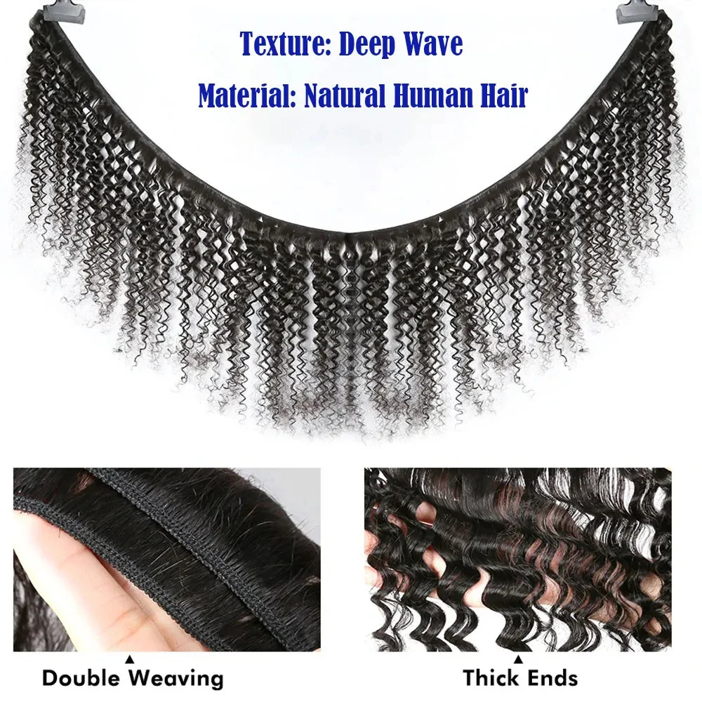 Brazylijskie dziewicze włosy l – Deep Wave 3 Bundles With Closure recenzja i cena